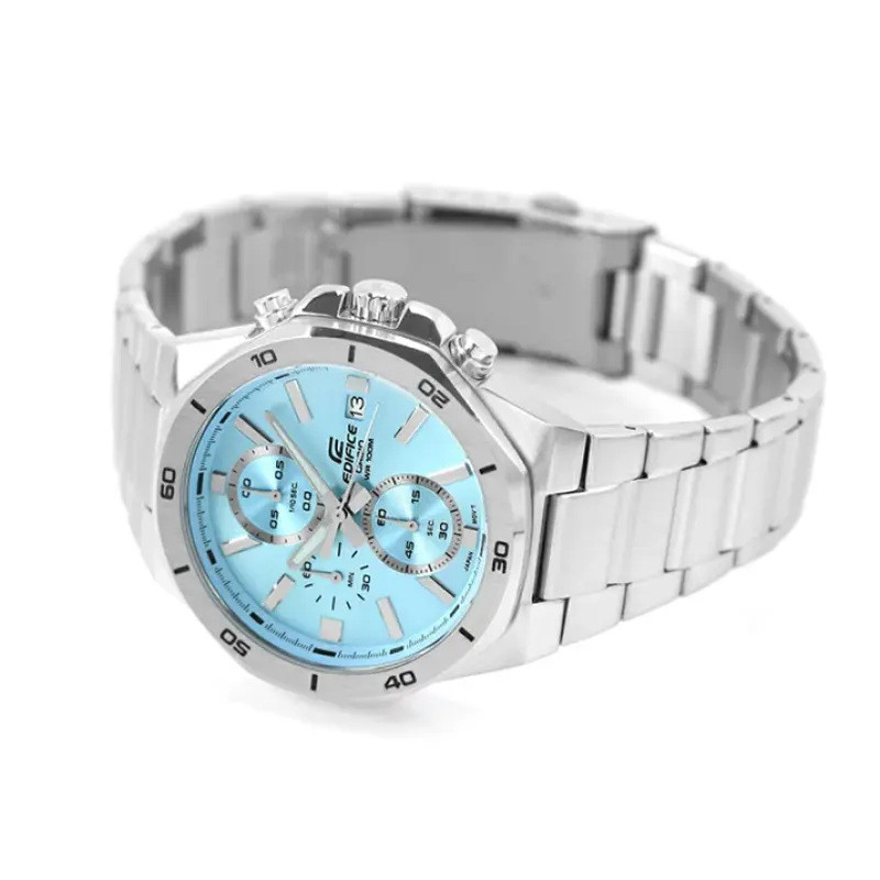 Casio Edifice Chronograph Ice Blue Dial Men's Watch- EFV-640D-2BV